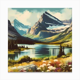 Glacier Lake Canvas Print