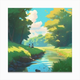 River In The Woods 6 Canvas Print