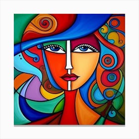 Modern Art Woman 1 #modern Canvas Print