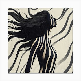 Zebra Lady Canvas Print