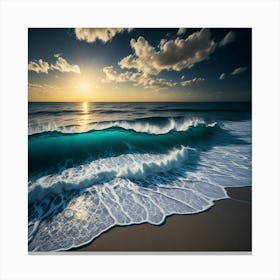 Sunset At The Beach Canvas Print