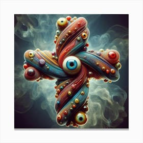 Psychedelic Cross Canvas Print