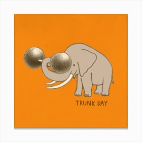 Trunk Day Square Canvas Print