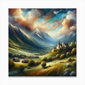 Castle In The Mountains 1 Canvas Print