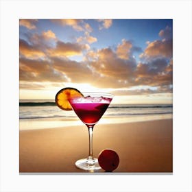 Cocktail On The Beach Canvas Print