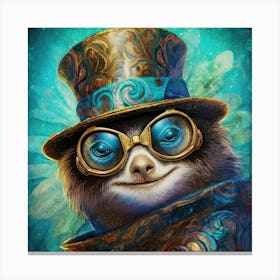 Steampunk Sloth 2 Canvas Print