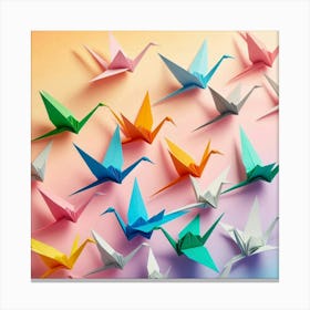 Origami Cranes Canvas Print