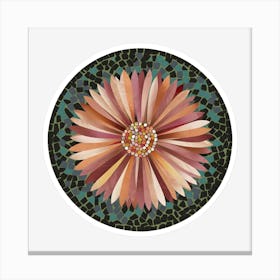 Mosaic Flower 1 Canvas Print