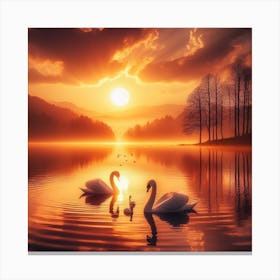 Swans 1 Canvas Print