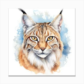 Balkan Lynx Cat Portrait 2 Canvas Print
