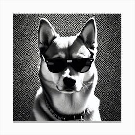 Husky Dog In Sunglasses 2 Canvas Print
