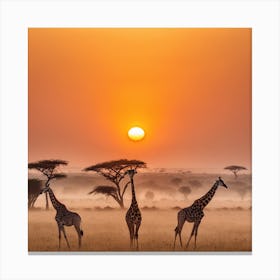 Safari Sunrise Canvas Print