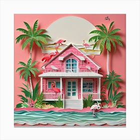 Flamingo House 1 Canvas Print