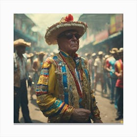 Colombian Festivities Haze Ultra Detailed Film Photography Light Leaks Larry Bud Melman Trendi (16) Canvas Print
