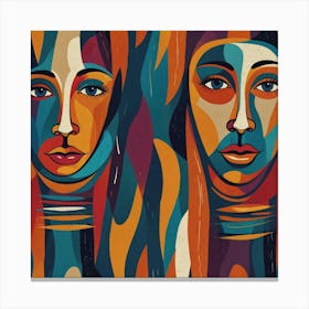 Women'S Faces 3 Canvas Print