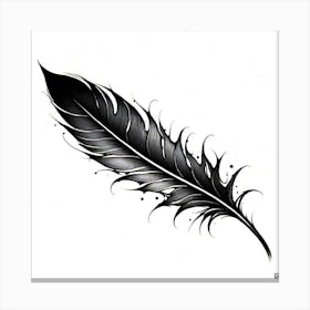 Feather Tattoo Design 1 Canvas Print