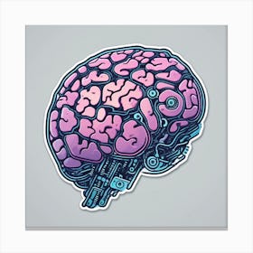 Brain Sticker 7 Canvas Print