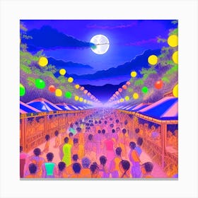 Thai Night Market Canvas Print