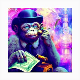 Monkey In A Hat Canvas Print