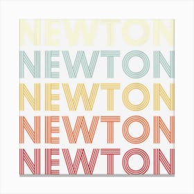 Newton Michigan Newton Mi Retro Vintage Text Canvas Print