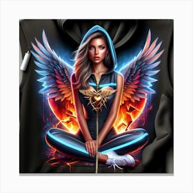 Angel Hoodie Canvas Print