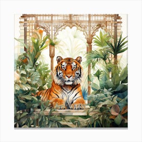 Tiger In The Oranger Canvas Print