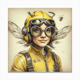 Bee Girl 3 Canvas Print