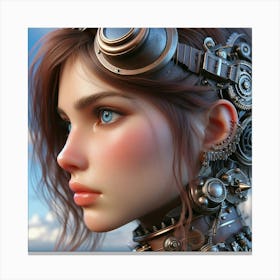 Steampunk Girl Canvas Print