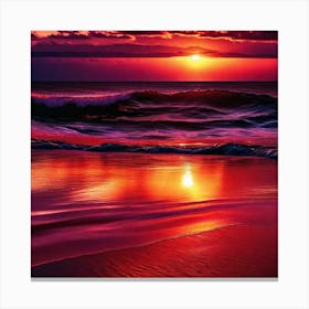 Sunset In The Ocean 9 Canvas Print