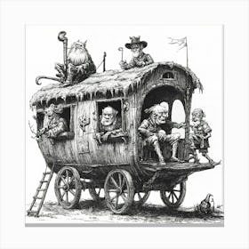 Wagon Full Of People Canvas Print