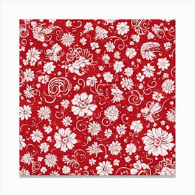 Floral Red Canvas Print