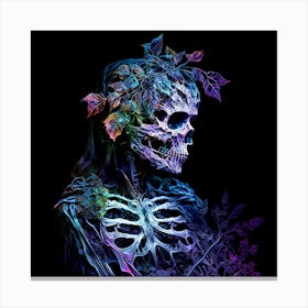 Fantasy Holographic Death Goddess Canvas Print