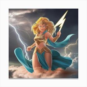 Comic Girl Canvas Print