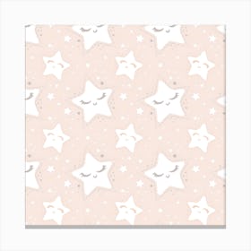 Pink Starry Night Canvas Print