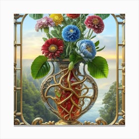 Vase Unique And Rare Decorative Antique 3 Canvas Print