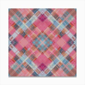 Pink Plaid Canvas Print