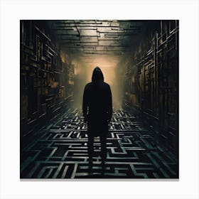 Man In The Maze Canvas Print