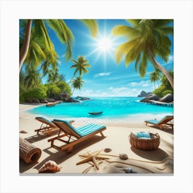 Tropical paradise day 1 Canvas Print