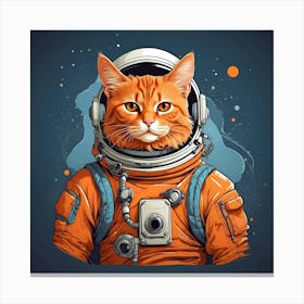 Astronaut Cat 7 Canvas Print