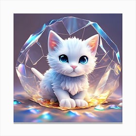 Kitty In A Crystal Ball Canvas Print