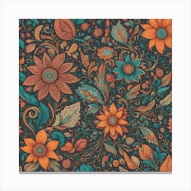 Floral Seamless Pattern 4 Canvas Print