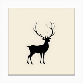 Deer Silhouette Canvas Print