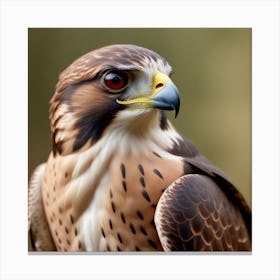 Photo Stunning Bird Portrait In Wild Nature Majestic Falcon Staring With Sharp Talons In Focus 3 Canvas Print