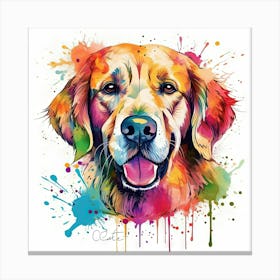 Golden Retriever Painting 9 Canvas Print