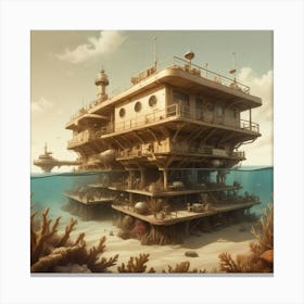 Underwater House 3 Canvas Print