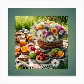 Picnic Basket Canvas Print