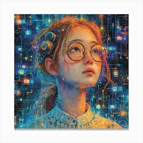 Futuristic Girl Canvas Print