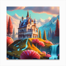 A beautiful and wonderful castle in the middle of stunning nature 9 Canvas Print