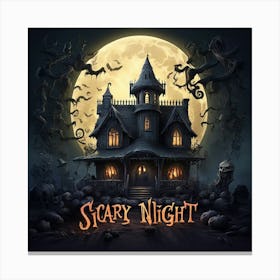 Scary Night 5 Canvas Print