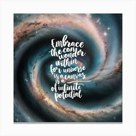 Embrace The Corner Within For Universes Infinite Potential Canvas Print